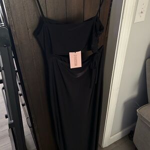 Missguided Black Backless Dress
